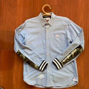 Rare Aape by A Bathing Ape Oxford with banded cuff